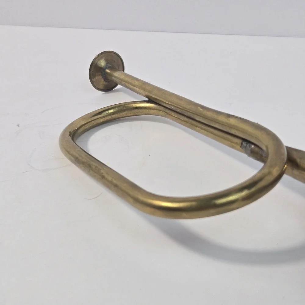 Vintage Brass Bugle Horn Small Decorative Trumpet Antique Style Instrument 8.5